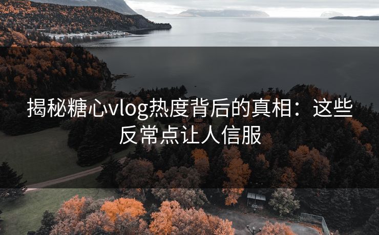 揭秘糖心vlog热度背后的真相：这些反常点让人信服